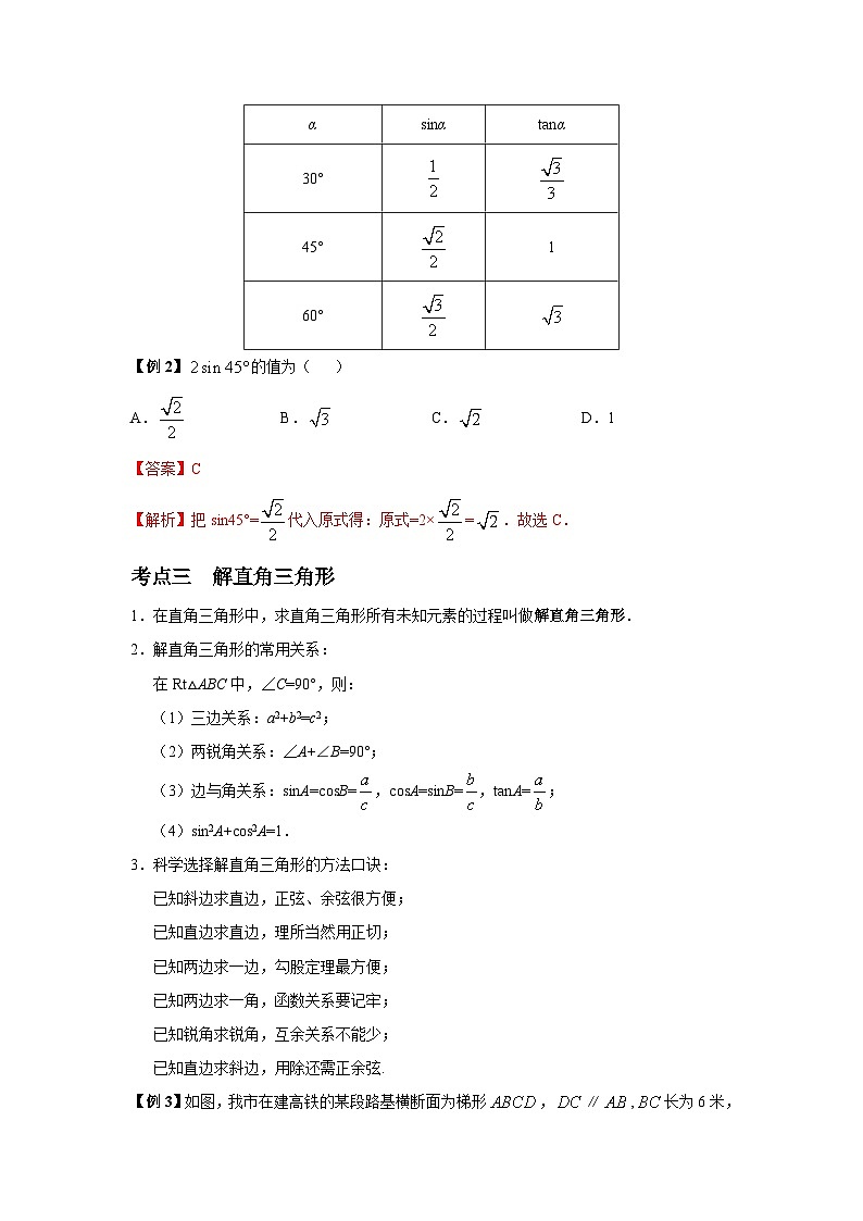 中考数学二轮复习核心专题复习攻略(讲+练)专题10 锐角三角函数及其运用(解析版)第2页