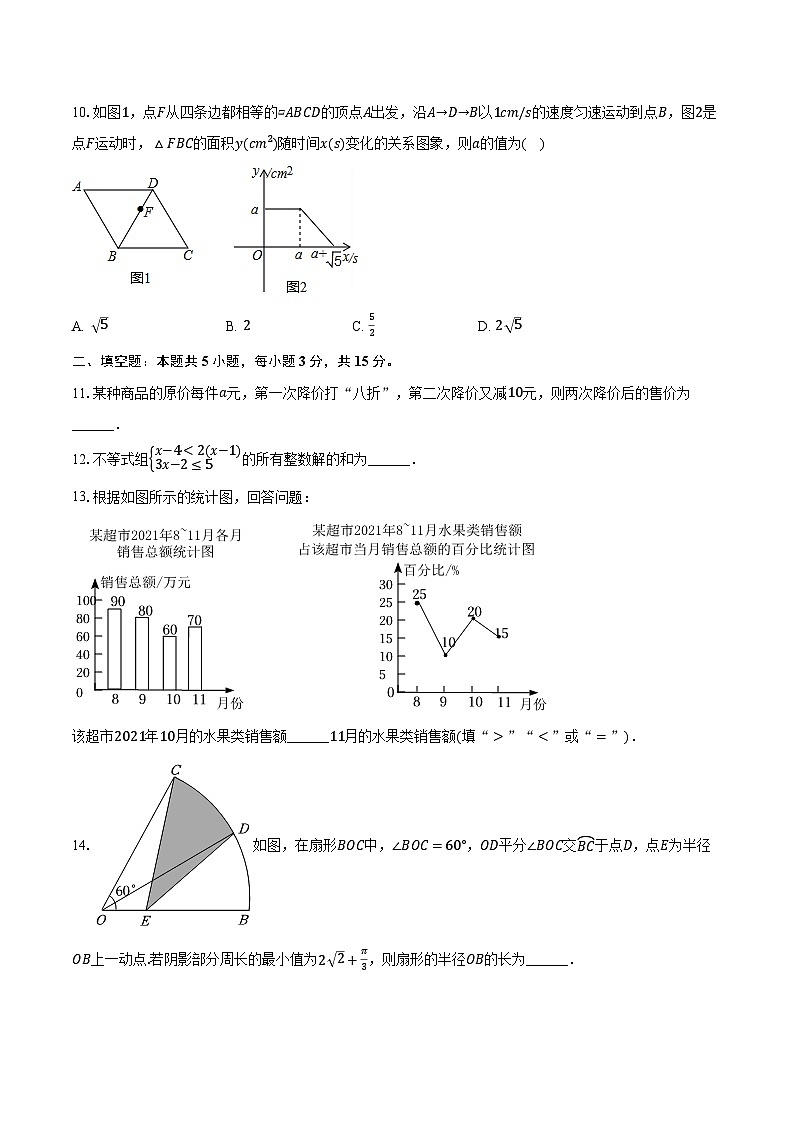 2024年河南省洛阳市中考数学质检试卷(含解析)第3页