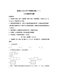 2024年陕西省渭南市富平县中考一模数学试题（含解析）
