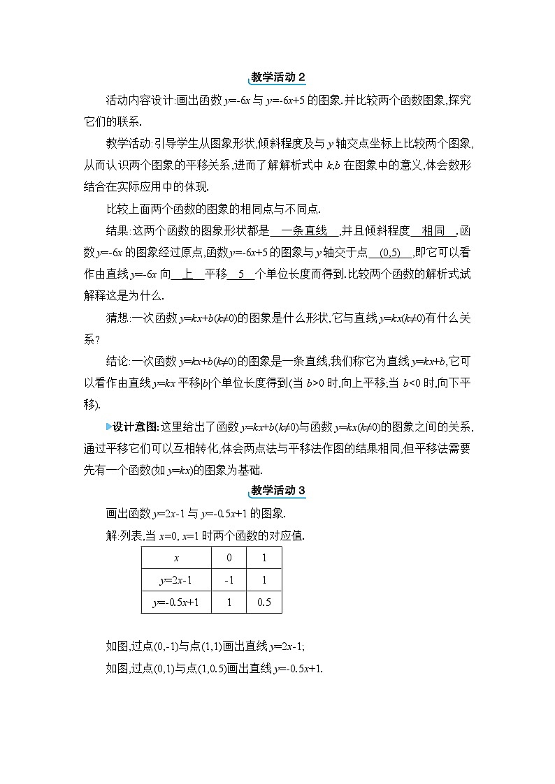 19.2.2.2 一次函数的图象和性质精品教案(人教版八下)02