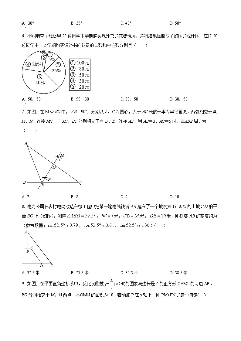 2024年山东省泰安市新泰市中考第一次模拟考试数学模拟预测题(原卷版+解析版)02