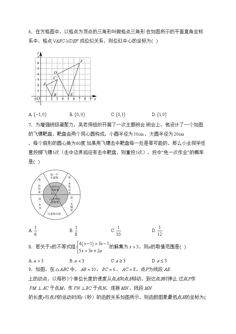 四川省达州市达川第四中学2023-2024学年九年级下学期3月月考数学试卷(含答案)第2页