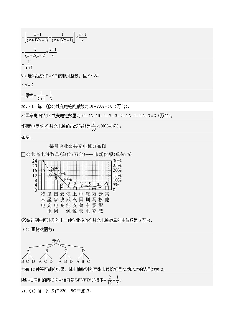 中考数学(全国通用卷)-2024年中考第一次模拟考试02