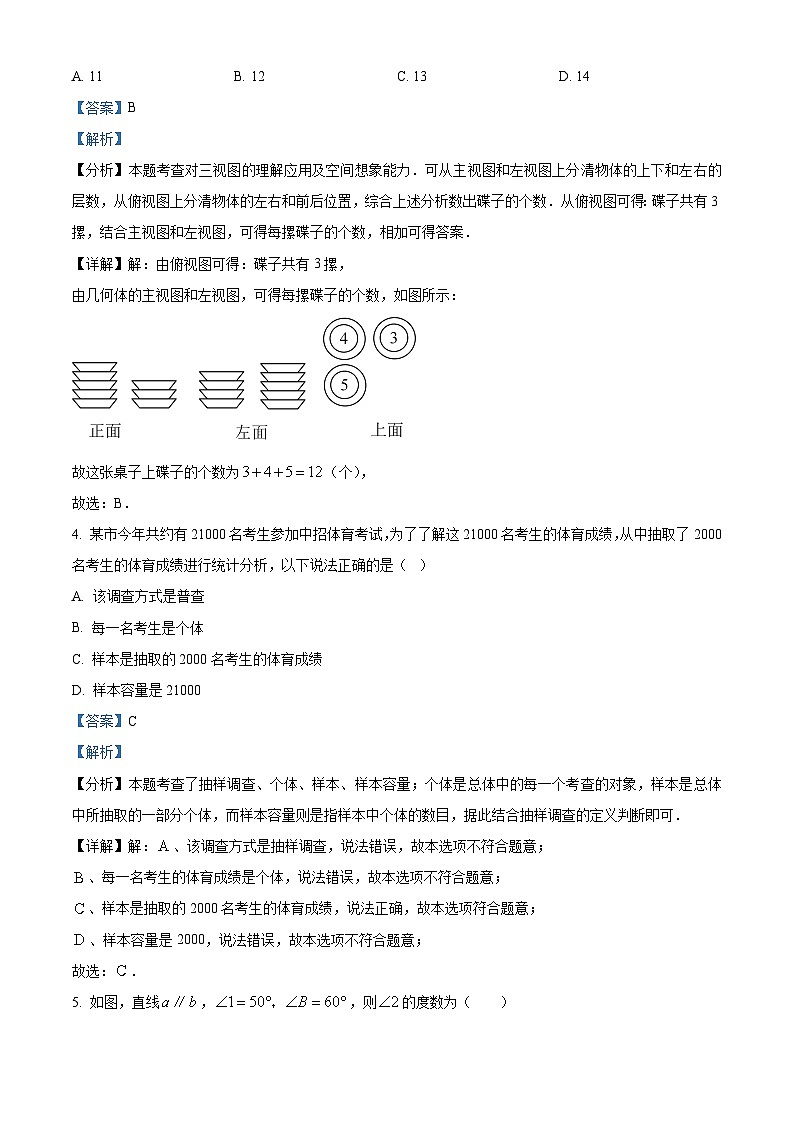 2024年河南省南阳市桐柏县中考一模数学模拟试题(解析版)第2页