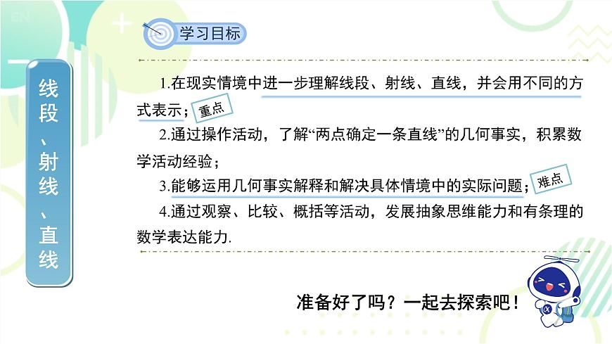 北師大版七年級上冊數(shù)學 《線段、射線、直線》教學課件第2頁