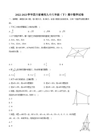 2022-2023学年四川省南充九中八年级（下）期中数学试卷（含解析）