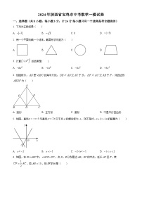 2024年陕西省宝鸡市中考一模数学试题（原卷版+解析版）