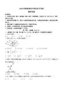 2024年陕西省咸阳市秦都区九年级中考一模数学试题