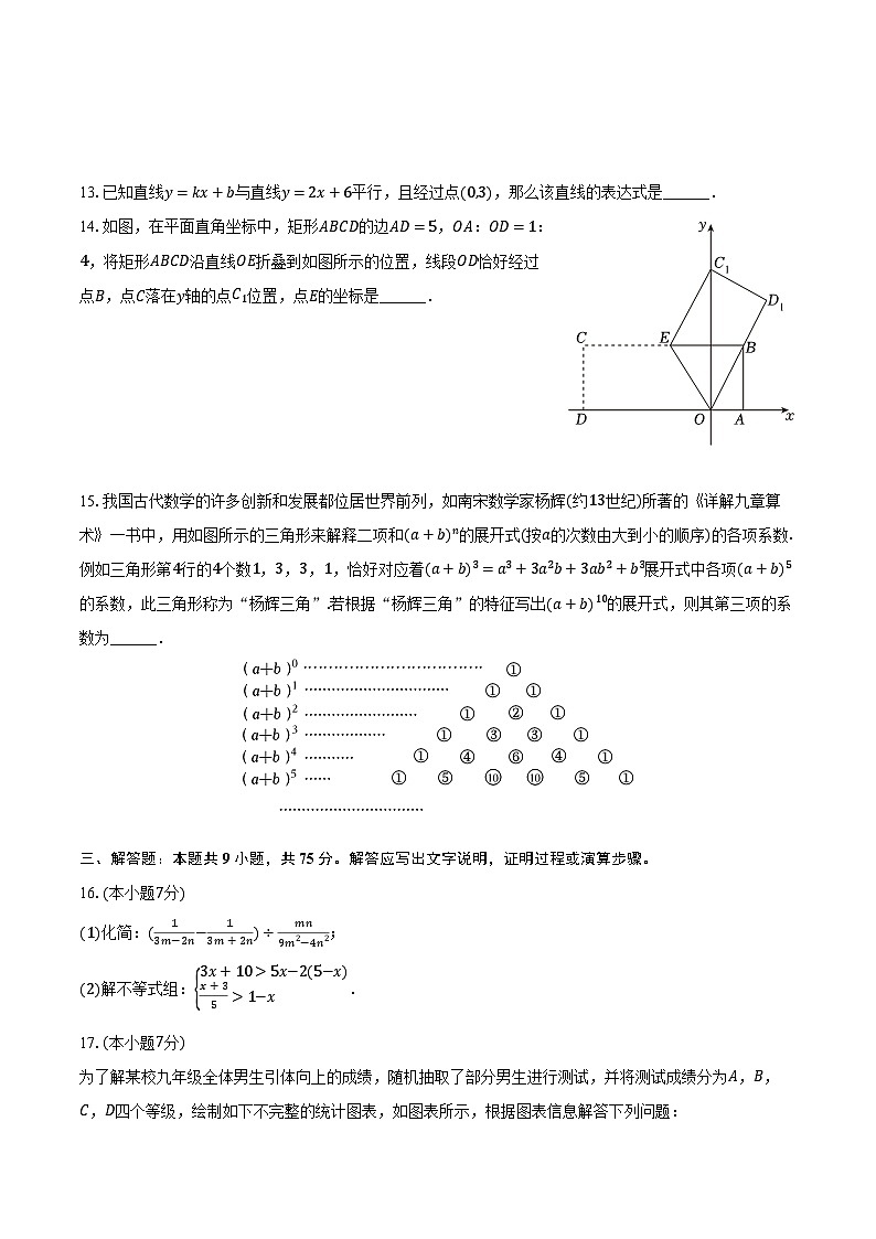 2024年山东省聊城市阳谷县部分学校中考数学一模试卷(含解析)03