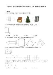 广东省2024年九年级中考数学一轮复习:几何图形初步 模拟练习(含解析)