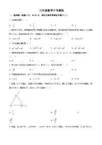 2024年江苏省淮安市淮安经济技术开发区九年级中考数学模拟试题（原卷版+解析版）