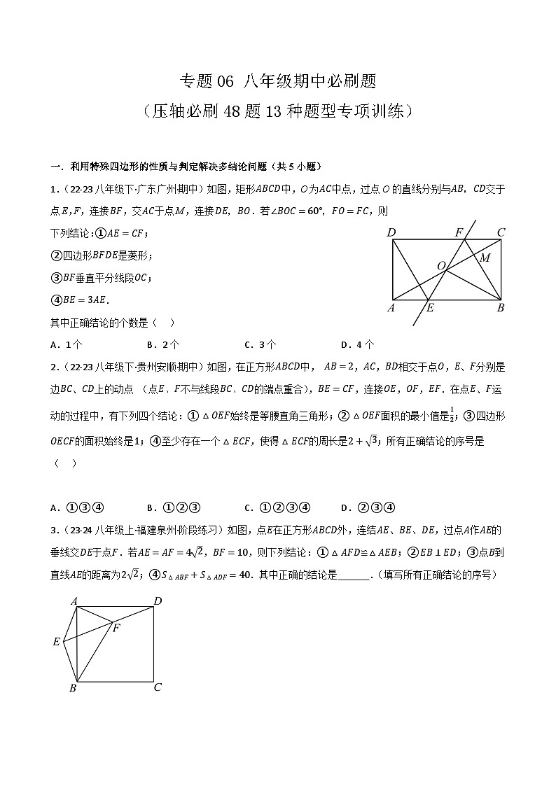 【期中讲练测】苏科版八年级下册数学 06期中必刷题(压轴专练).zip01