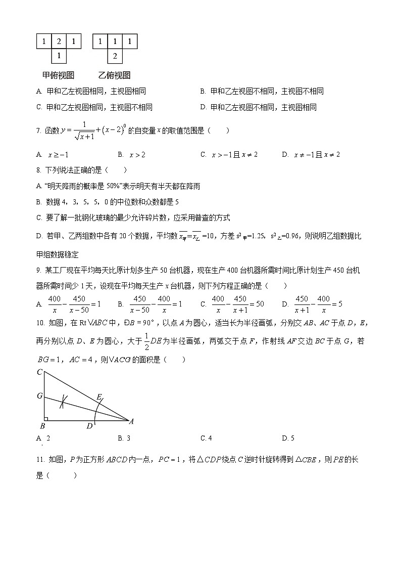 内蒙古自治区呼伦贝尔市阿荣旗阿荣旗阿伦中学2023-2024学年九年级下学期3月月考数学试题(原卷版)第2页