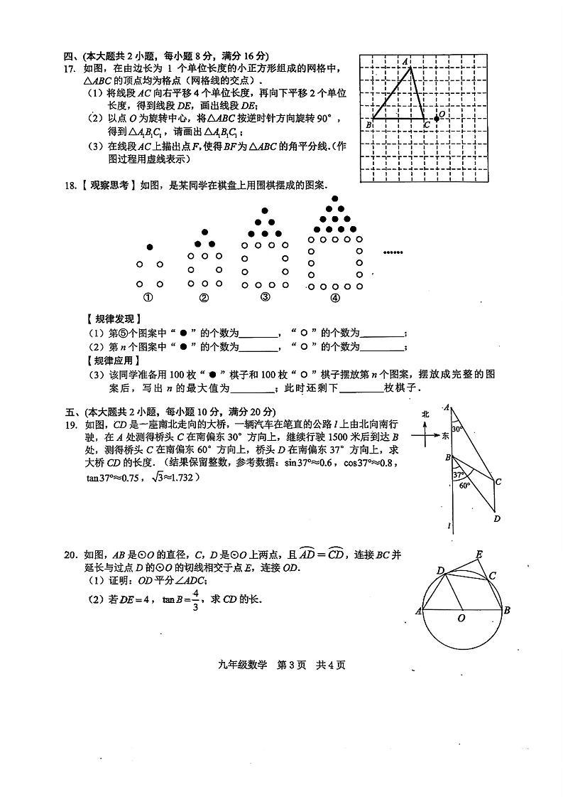 2024年安徽中考C20二模数学试卷含答案docx03