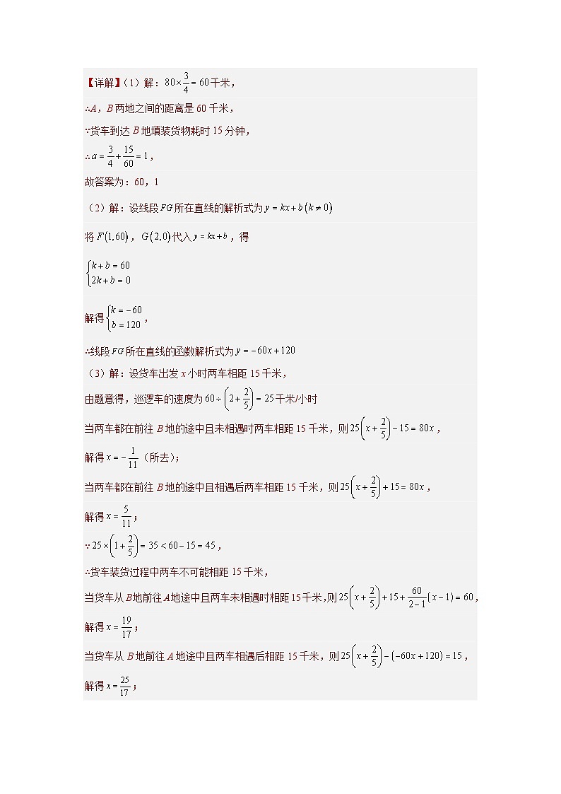 题型八 函数的实际应用 类型二 阶梯费用及行程类问题23题(专题训练)-中考数学二轮复习满分冲刺题型突破(全国通用)03