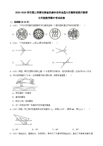 甘肃省武威市凉州区永昌九年制学校联片教研2023-2024学年七年级下学期4月期中数学试题