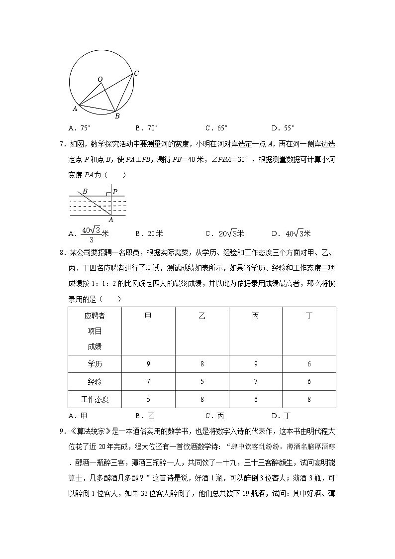 2023年福建省厦门市同安区中考数学二模试卷第2页
