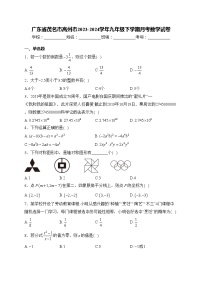 广东省茂名市高州市2023-2024学年九年级下学期月考数学试卷(含答案)