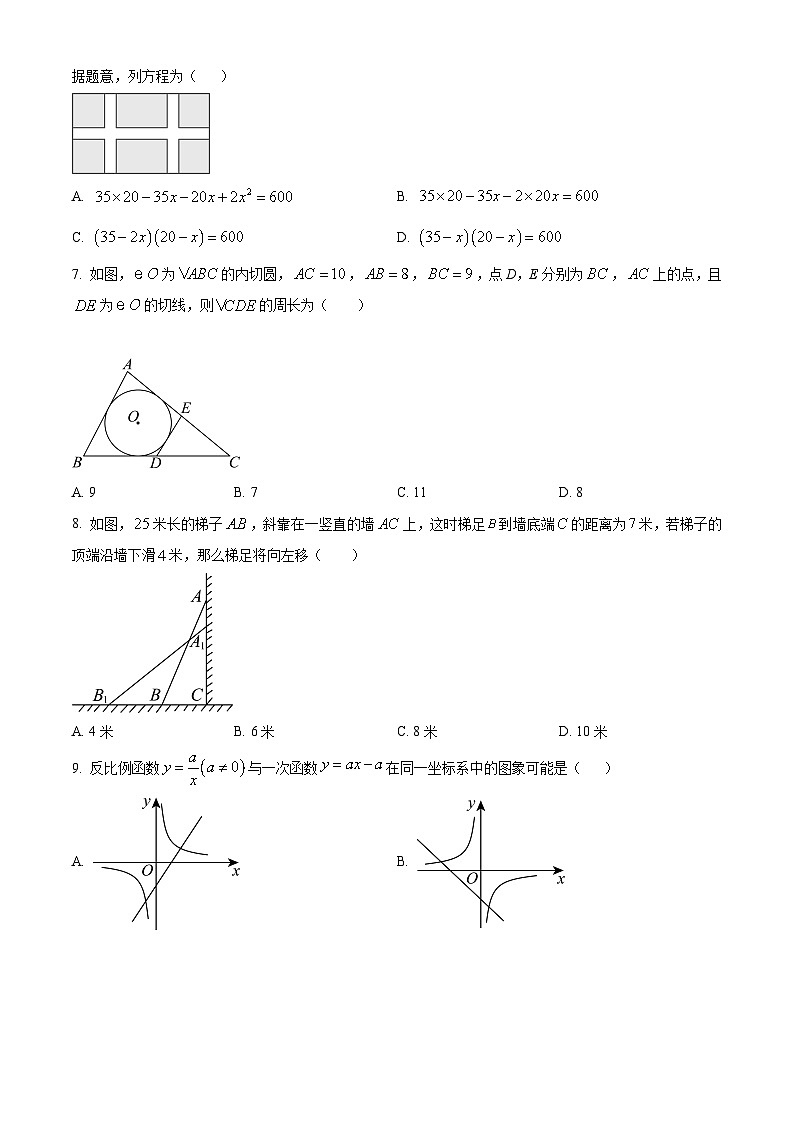 四川省凉山州宁南县初级中学校2023-2024学年九年级下学期第一次月考数学试题(原卷版)第2页