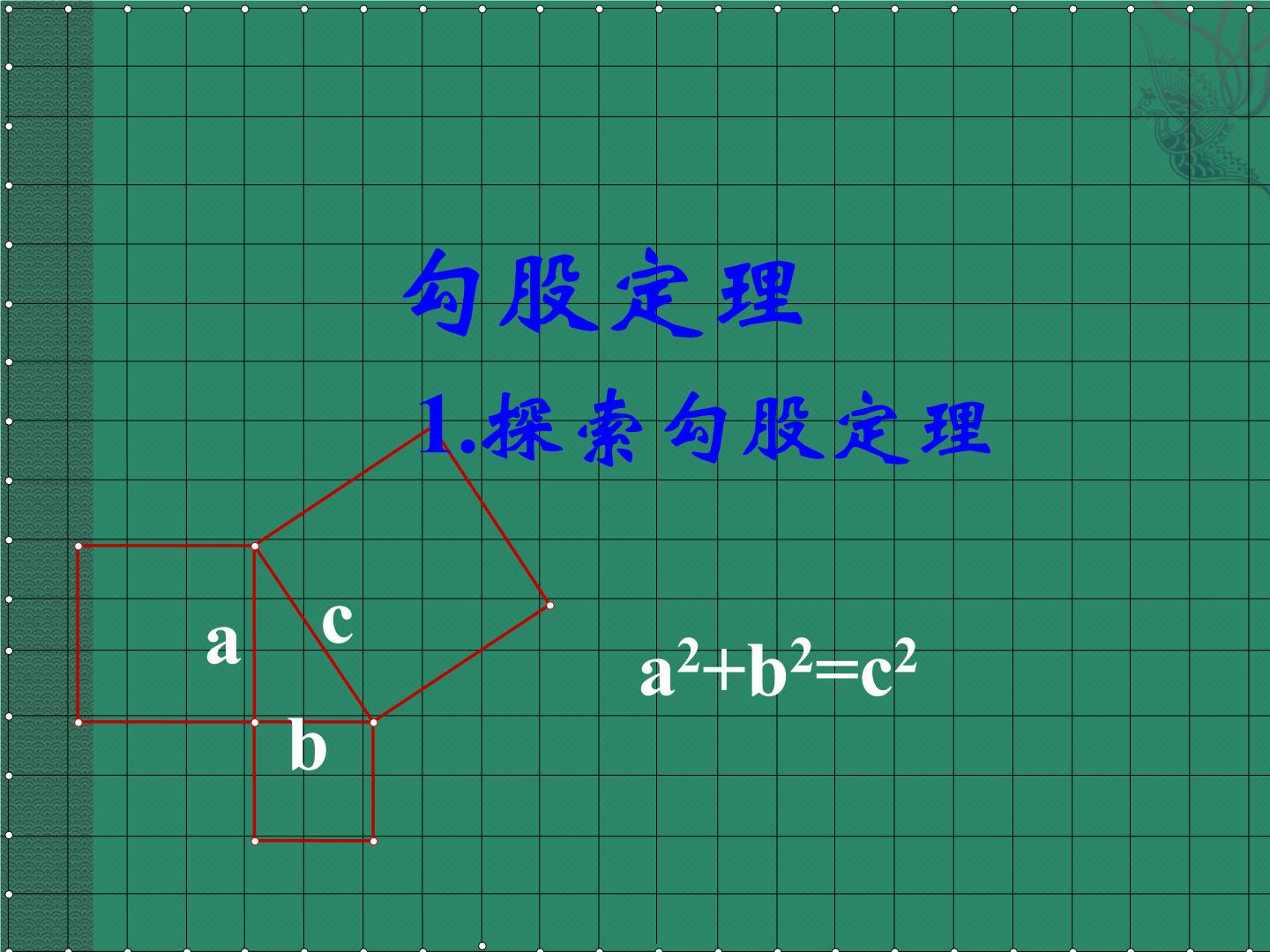 初中数学沪科版八年级下册18.1 勾股定理课前预习ppt课件