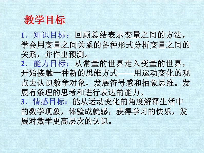 鲁教版(五四制)数学六年级下册 第九章 变量之间的关系 复习(1)课件02