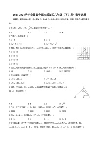 2023-2024学年安徽省合肥市瑶海区八年级(下)期中数学试卷(含解析)