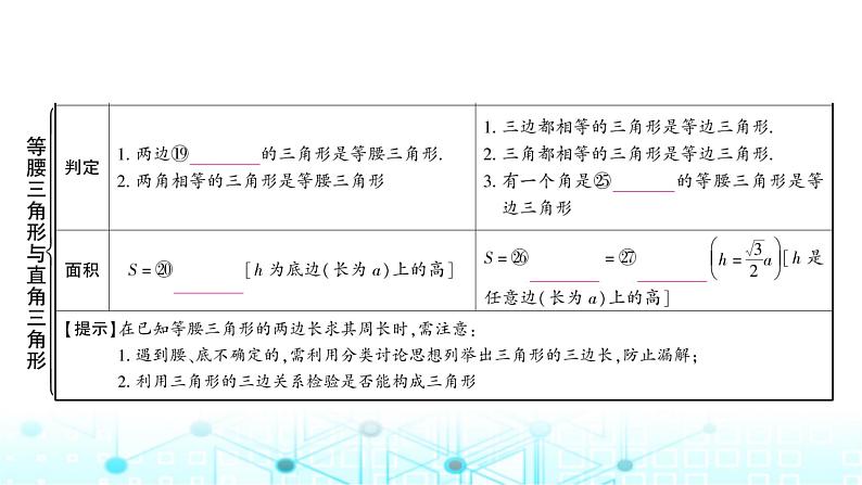 中考数学复习第四章三角形大概念整合2三角形及其性质(包含等腰三角形与直角三角形)课件07