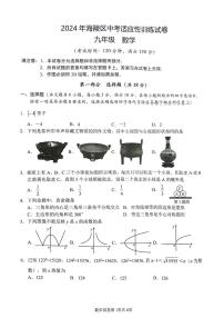 2024年江苏省泰州市海陵区中考一模数学试卷