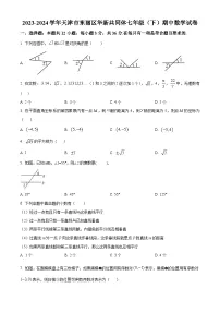 天津市东丽区华新共同体2023-2024学年七年级下学期期中数学试题（原卷版+解析版）