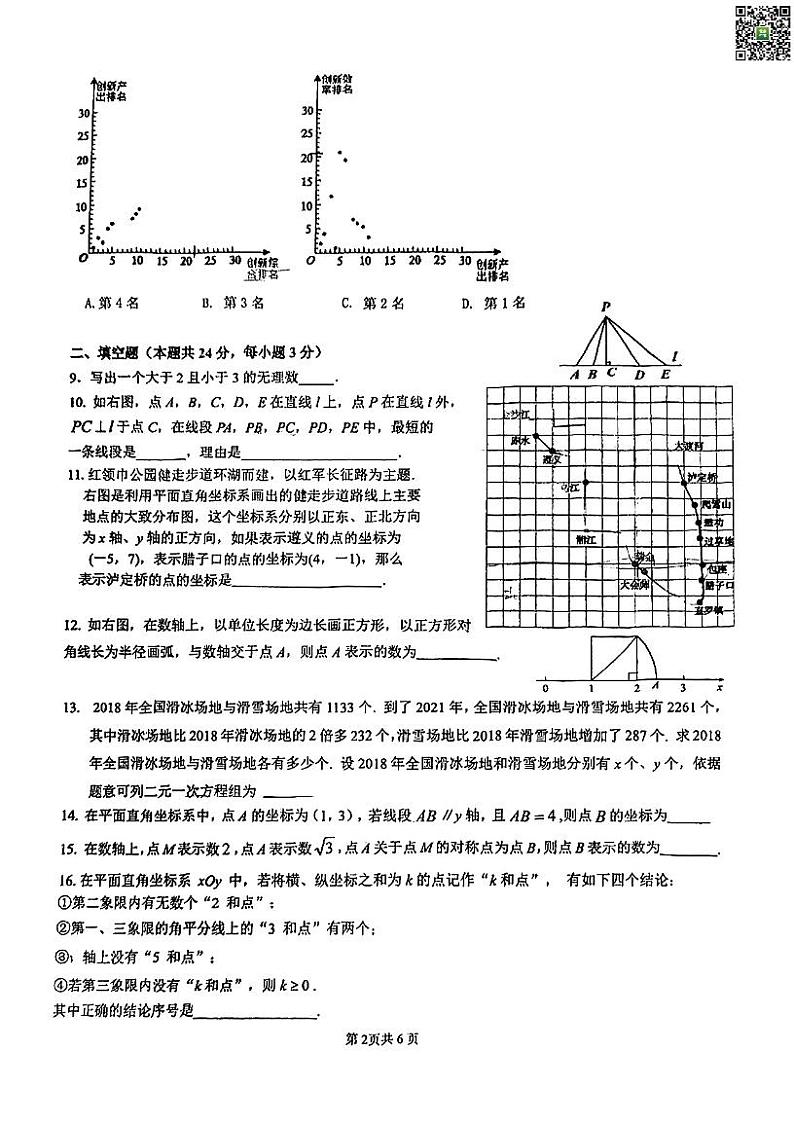 2024 北京交大附初一下学期期中数学试卷第2页