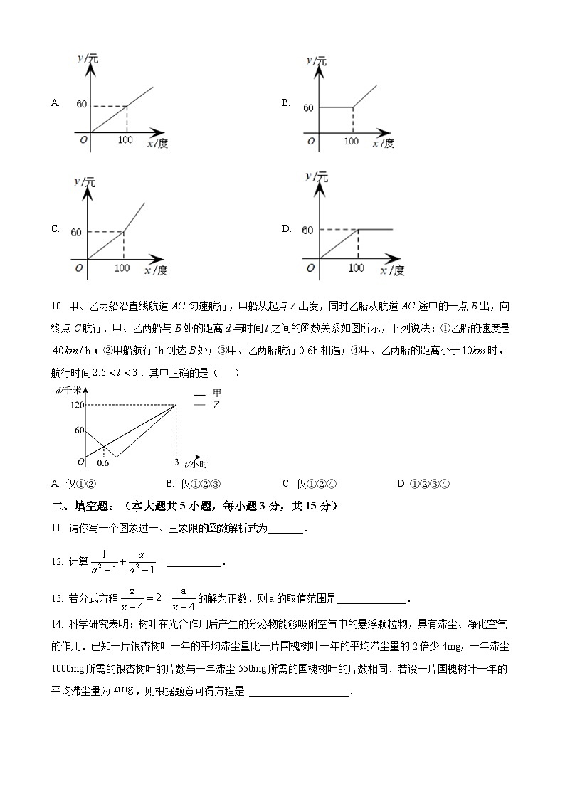 河南省南阳市淅川县2023-2024学年八年级下学期期中数学试题(原卷版+解析版)03