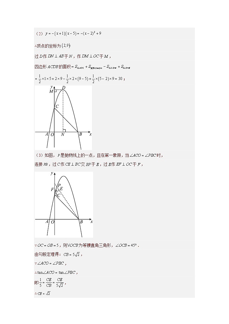 题型9 二次函数综合题 类型3 二次函数与面积有关的问题25题(专题训练)(教师版)第2页