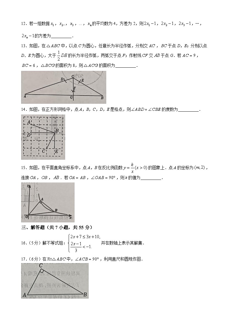 2024年山东省济宁市金乡县中考二模数学试题+03