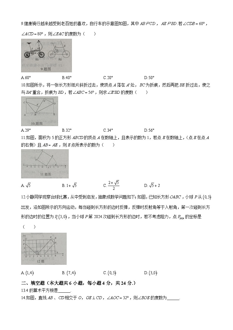 山东省德州市庆云县2023-2024学年七年级下学期期中数学试题02