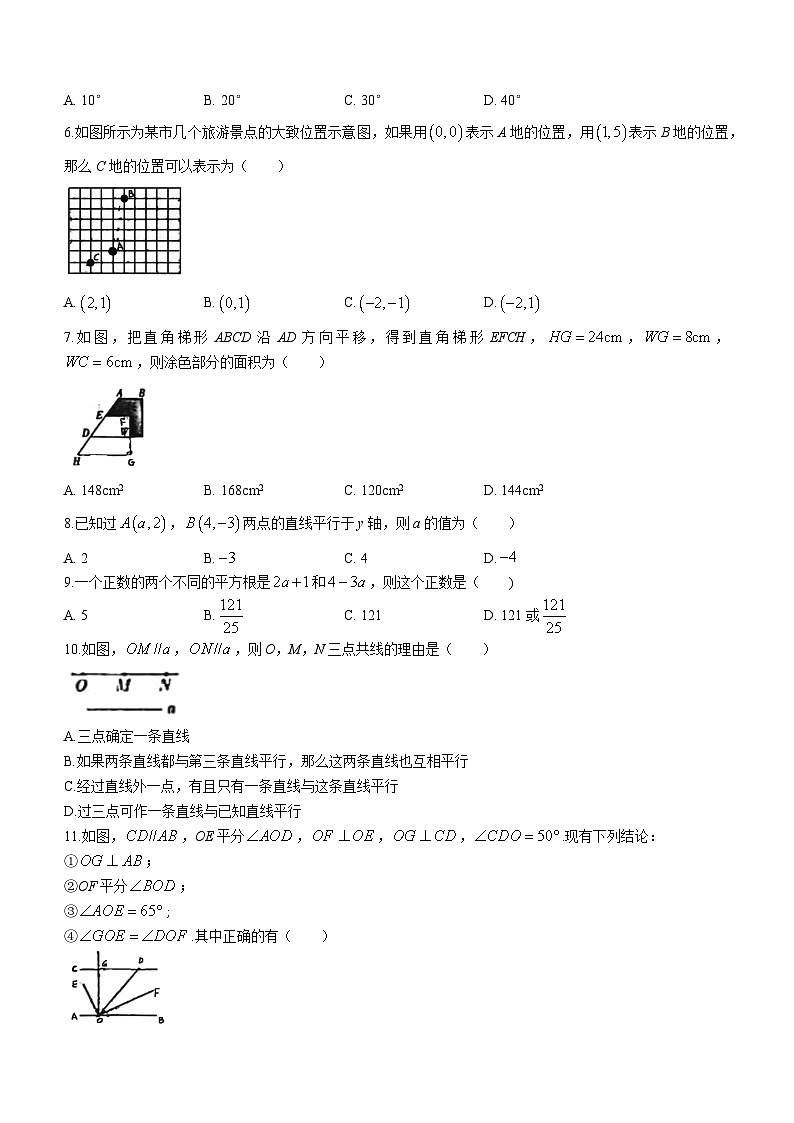 天津市滨海新区南开中学滨海生态城学校2023-2024学年七年级下学期期中数学试题(无答案)02