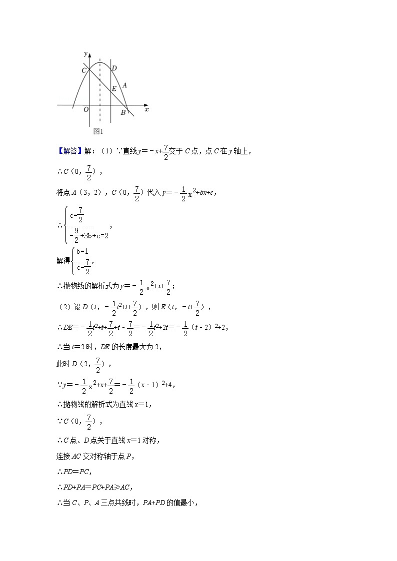 2024年中考数学二轮培优专题05 二次函数-线段最大值问题(教师版)第2页