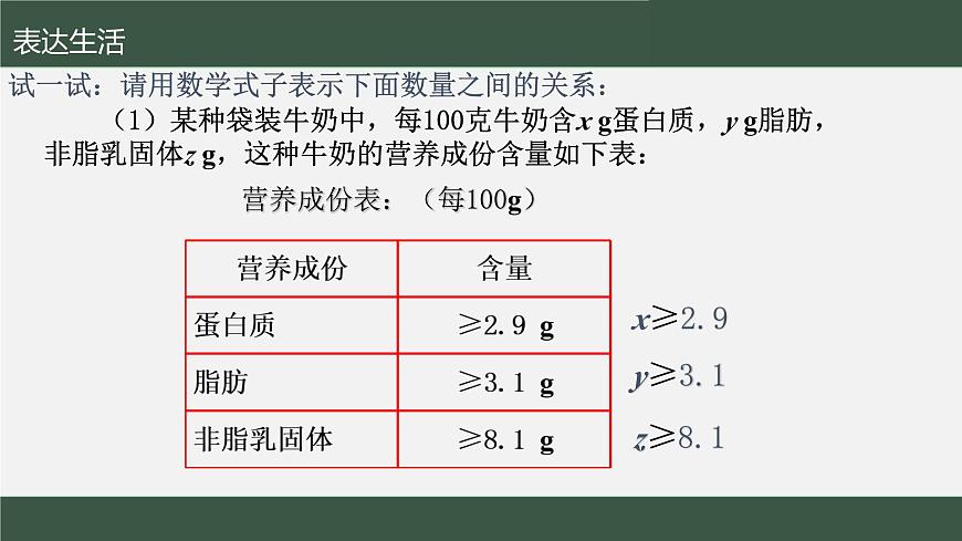 蘇科版數(shù)學(xué)七年級下冊第11章第1節(jié)《生活中的不等式》PPT課件第6頁