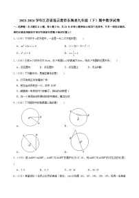 江苏省连云港市东海县2023-2024学年九年级下学期期中考试数学试卷