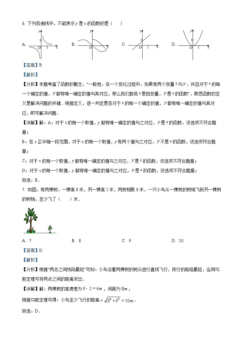 广东省中山市华侨中学2023-2024学年八年级下学期期中数学试题(解析版)第3页