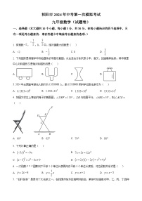 2024年湖南省祁阳市中考一模数学试题（原卷版+解析版）
