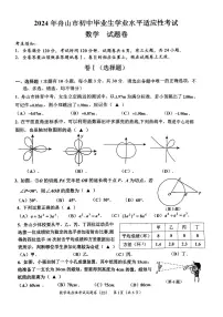 2024浙江省舟山市九年级中考一模数学试卷