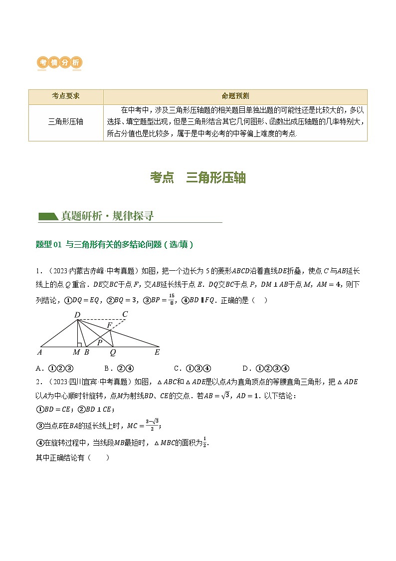 专题10 三角形压轴(讲练)(原卷版)第3页