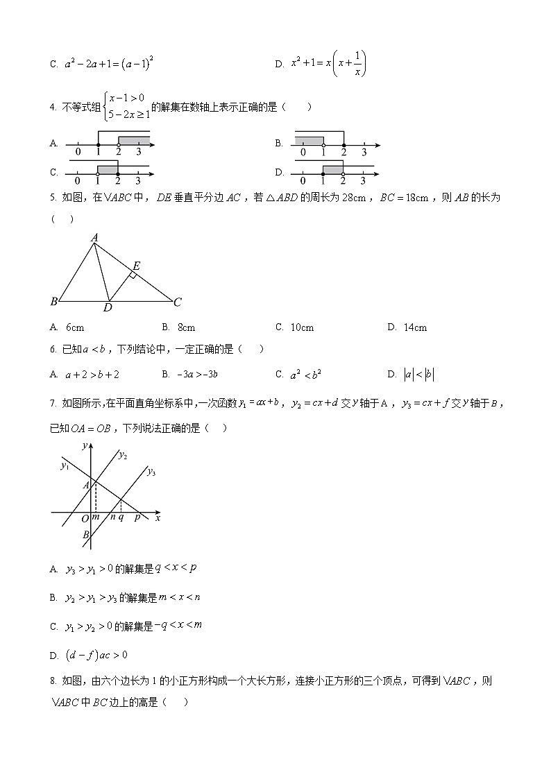 廣東省佛山市南海區(qū)獅山鎮(zhèn)2023-2024學(xué)年八年級(jí)數(shù)學(xué)下學(xué)期期中試題（原卷版）第2頁