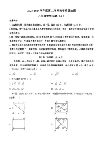 山东省滨州市滨城区2023-2024学年八年级下学期期中考试数学试题(原卷版+解析版)