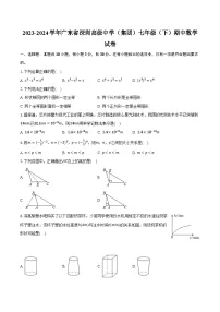2023-2024学年广东省深圳高级中学（集团）七年级（下）期中数学试卷（含解析）