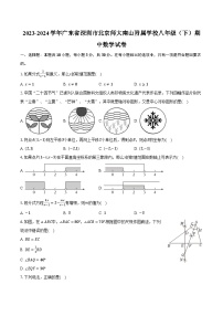 2023-2024学年广东省深圳市北京师大南山附属学校八年级(下)期中数学试卷(含解析)