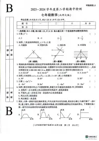 陕西省渭南市高新区2023-2024学年七年级数学下学期期中试题