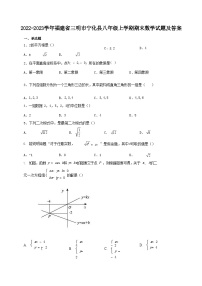 2022-2023学年福建省三明市宁化县八年级上学期期末数学试题及答案