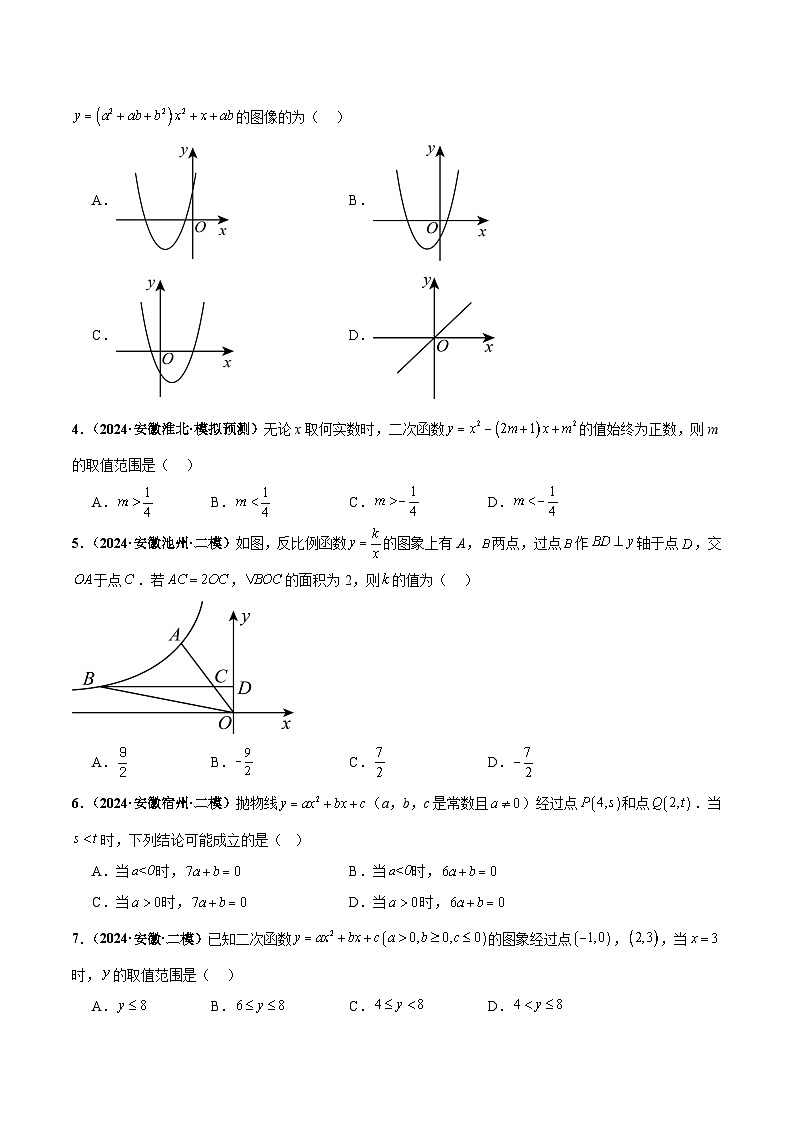 中考01 函数小题综合(原卷版)第2页