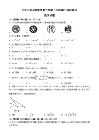 江苏省淮安市淮阴区2023-2024学年七年级下学期期中数学试题